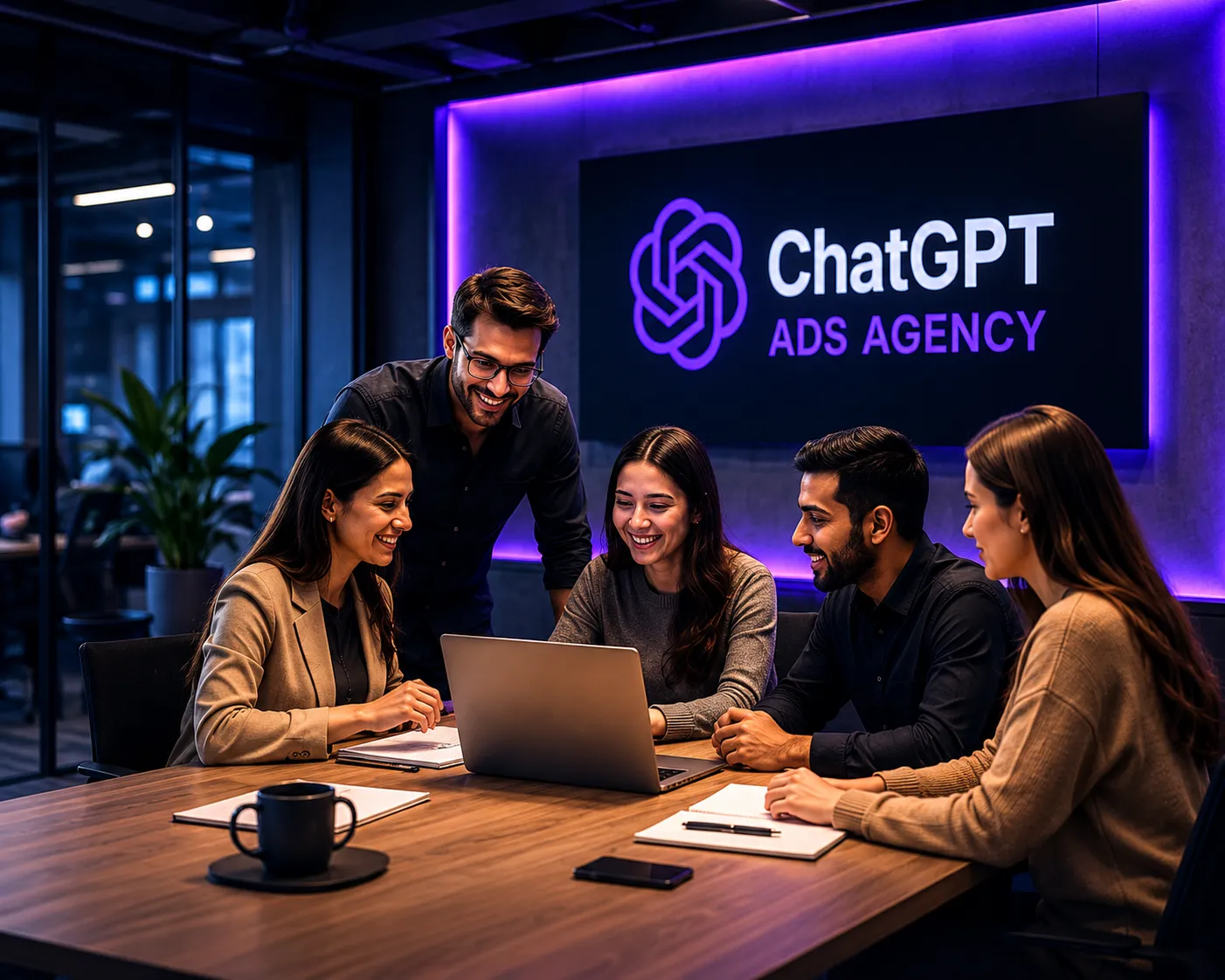 ChatGPT advertising interface showing sponsored placements in an AI conversation