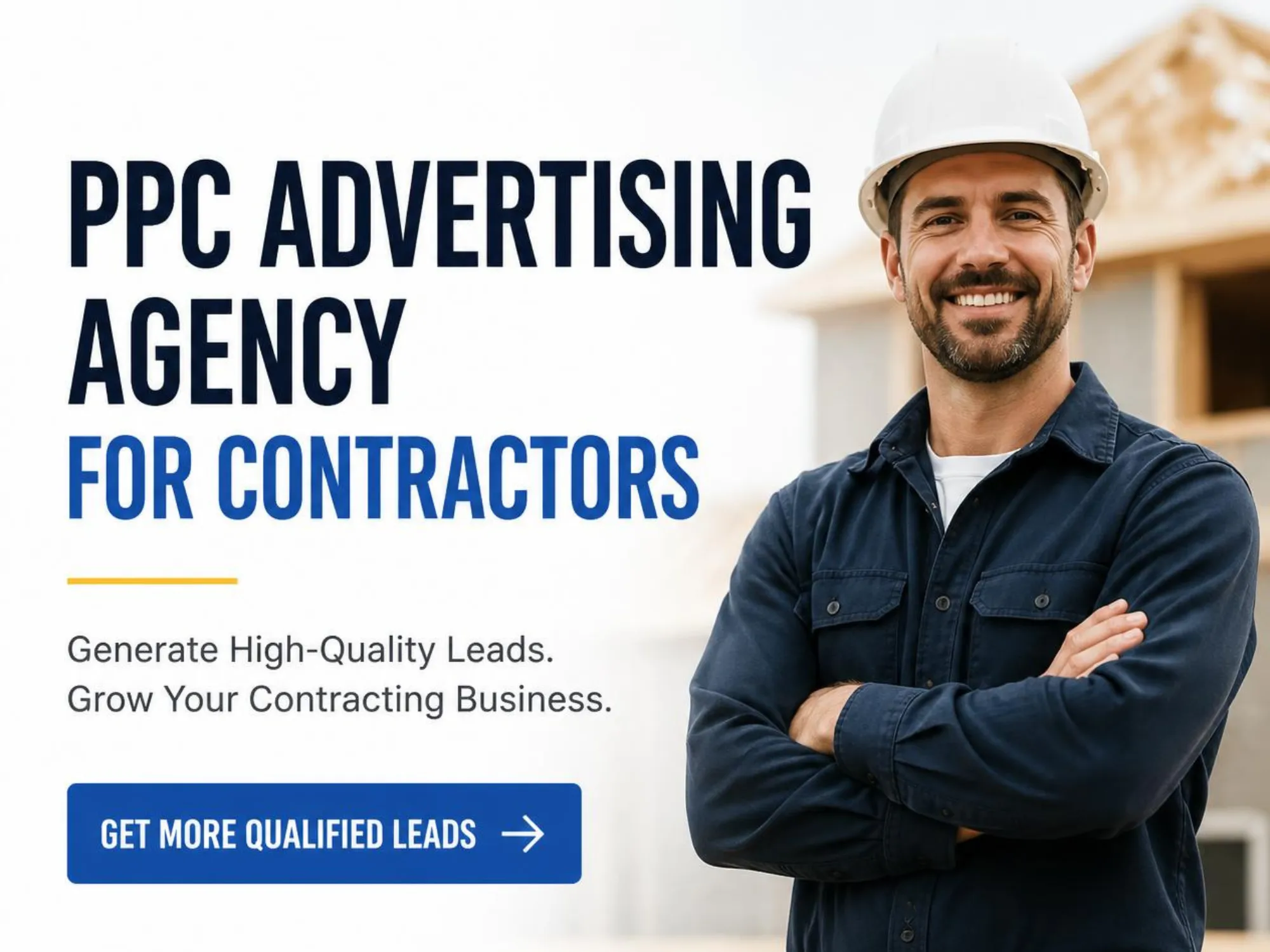 Contractor pay-per-click lead generation results and ad performance visuals