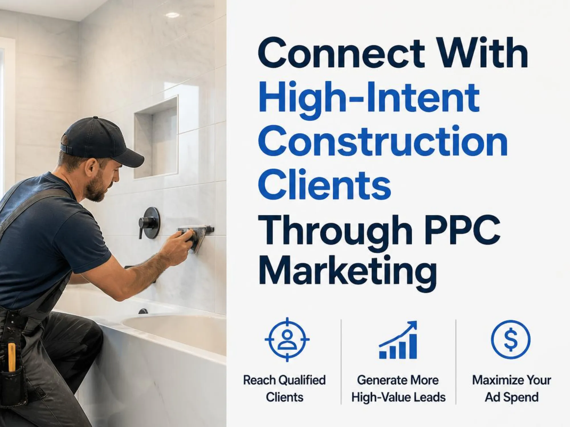 Contractor pay-per-click lead generation results and ad performance visuals