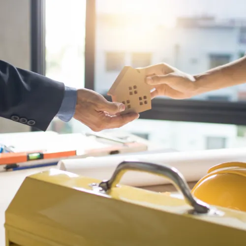 Handing over a model home during a Denver contractor estimate