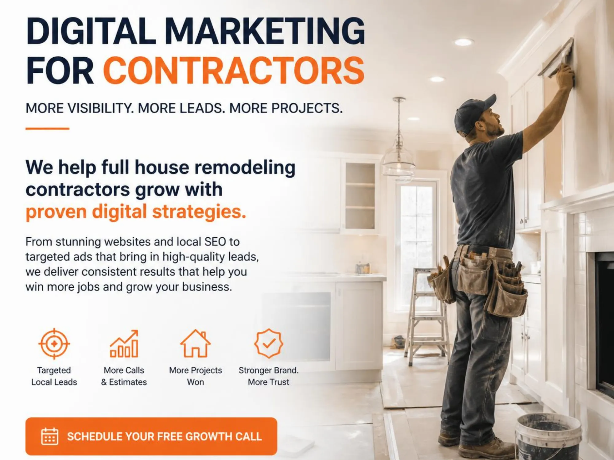 LeadGulls digital marketing for contractors — construction company growth metrics