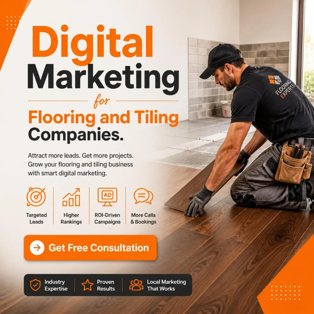 Tile and flooring showroom display for digital marketing