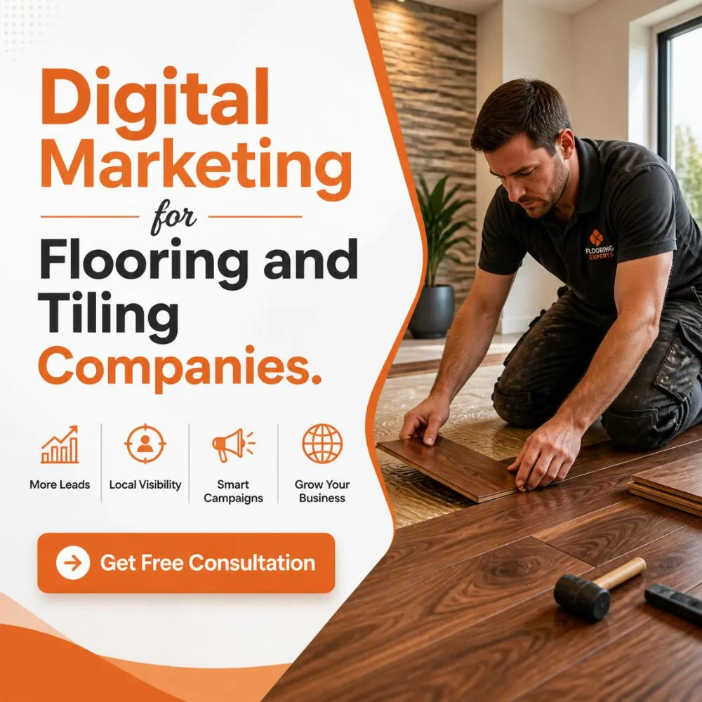 Installed hardwood flooring project from digital lead generation