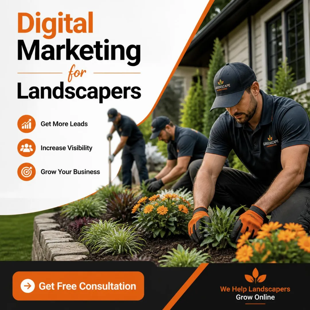 Landscaping crew working on a residential design-build project