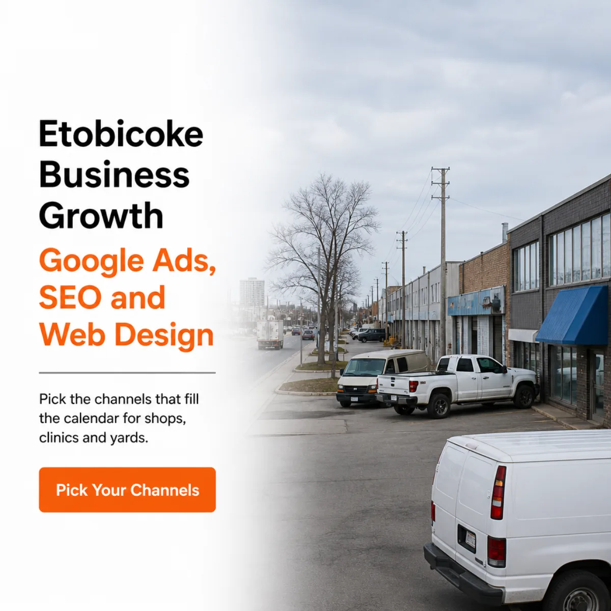 Etobicoke business growth with Google Ads, SEO and web design