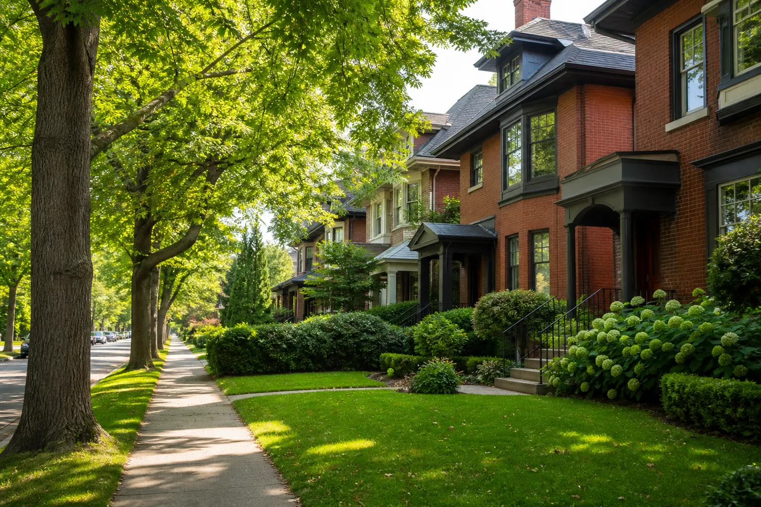 Tree-lined street in the Kingsway near Bloor and Islington