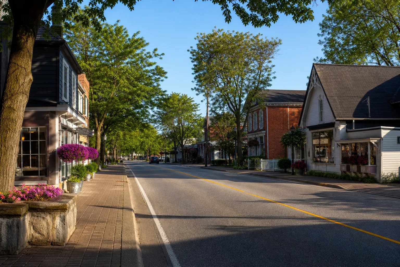 Kleinburg village main street in Vaughan, Ontario