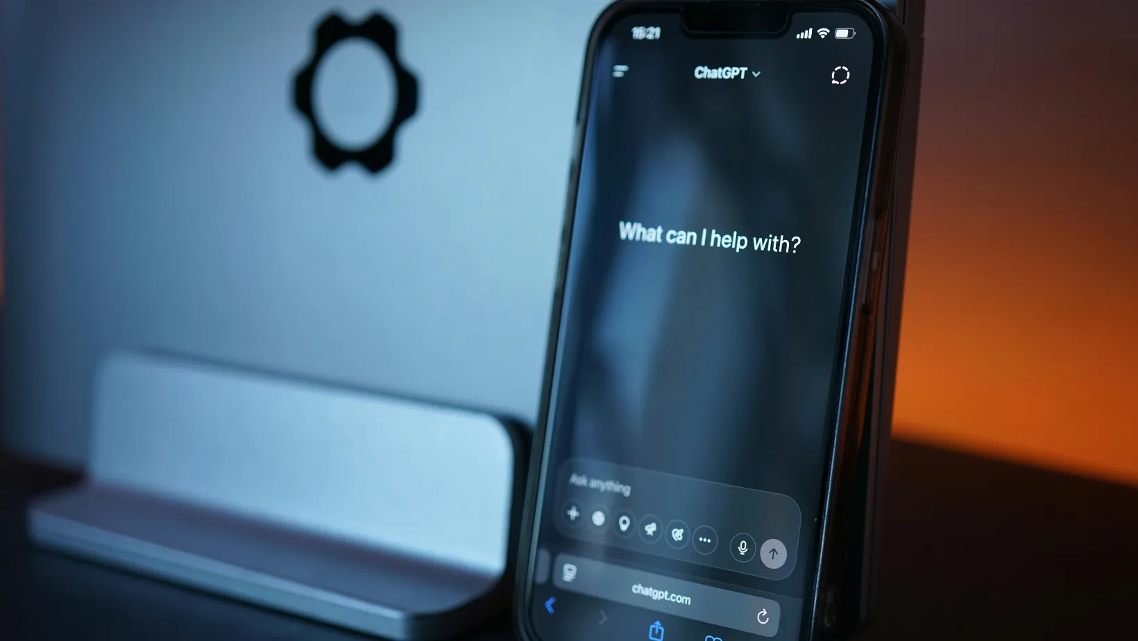 Phone showing the ChatGPT app